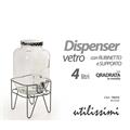 DISPENSER IN VETRO 4 LT CON RUBINETTO