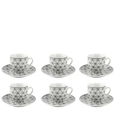 TAZZA CAFFE' CON PIATTINO CONF. 6 PZ DELFI