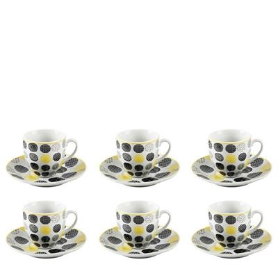 TAZZA CAFFE' CON PIATTINO CONF. 6 PZ ITACA