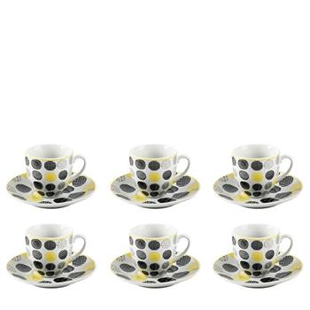 TAZZA CAFFE' CON PIATTINO CONF. 6 PZ ITACA