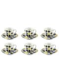 TAZZA CAFFE' CON PIATTINO CONF. 6 PZ ITACA