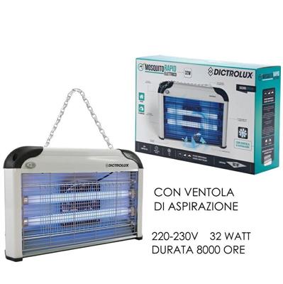 LAMPADA UVA MOSQUITO RAPID 32W CON VENTOLA