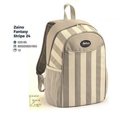 BORSA TERMICA ZAINO FANTASY SQUARE 24LT COLORI ASS.