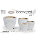 CASPO CERAMICA SET 4 PZ DECORO ONDE BIANCO