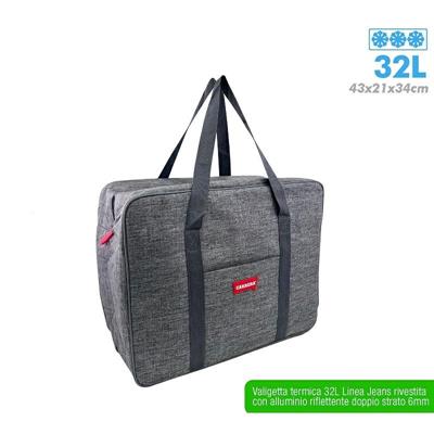 BORSA TERMICA VALIGETTA JEANS 32 LT 43X21X34 CM