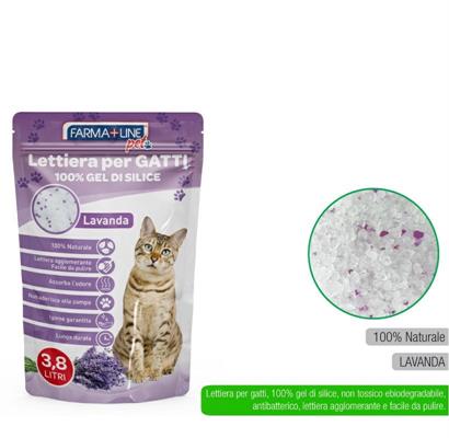 LETTIERA GATTI LAVANDA GEL DI SILICE 3,8 LT