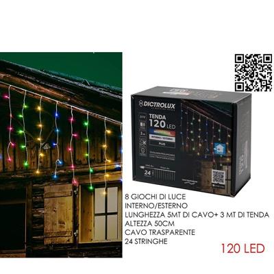 LUCI TENDA MULTICOLOR 3 MT X 50 CM 120 LED