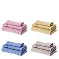 ASCIUGAMANO COTONE SET 3PZ 35X55/50X90/85X135 CM 4 COLORI AS