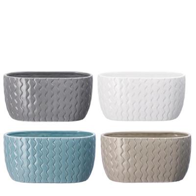 VASO CERAMICA MOULAY 25X15XH13 CM 4 COLORI ASS