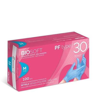 GUANTO NITRILE LIGHT BLU SENZA POLVERE BIOSOFT MIS. L