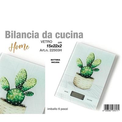 BILANCIA DIGITALE RETTANGOLARE CUCINA DECORO CACTUS