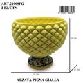 PIGNA ALZATA 25 CM GIALLO