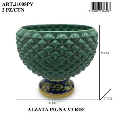 PIGNA ALZATA 25 CM VERDE