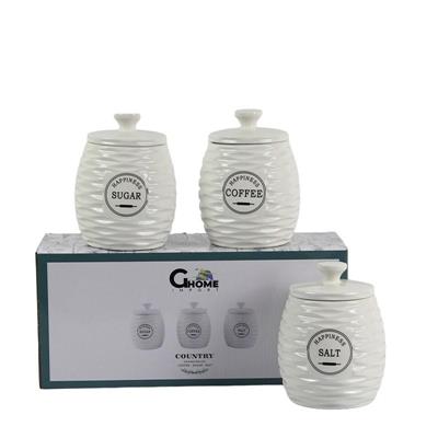 BARATTOLO IN CERAMICA 800 ML SET 3PZ