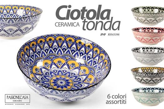 CIOTOLA CERAMICA 18X18X7CM DECORI ASS