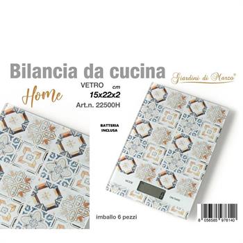 BILANCIA DIGITALE RETTANGOLARE CUCINA DECORO MAIOLICA 1