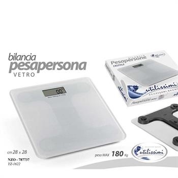 BILANCIA PESAPERSONA BIANCA 180KG 28X28 CM