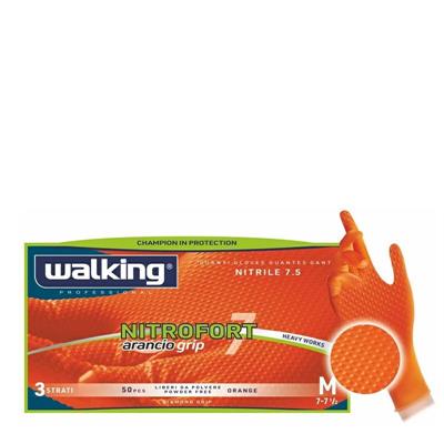 GUANTO NITROFORT WALKING 7 ARANCIO GRIP 50 MIS.XL ART.015264