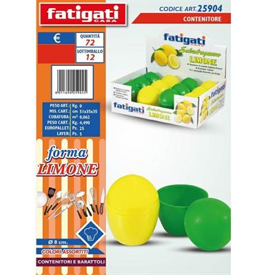 CONTENITORE PORTA LIMONE 8CM FATIGATI