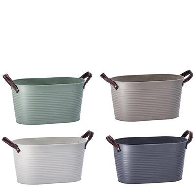 VASO OVALE IN FERRO 34X20XH18 CM 4 COLORI ASS