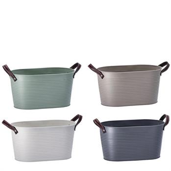 VASO OVALE IN FERRO 34X20XH18 CM 4 COLORI ASS