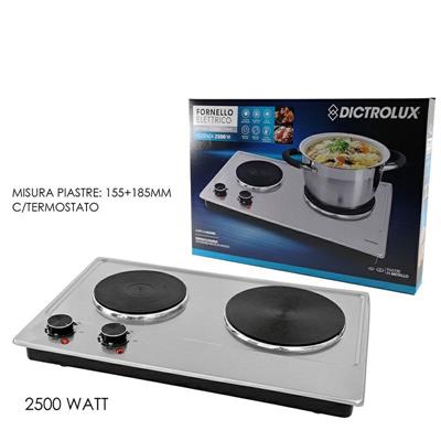 FORNELLO ELETTRICO COOK TWO 2500W 2 PIASTRE