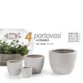 CASPO CERAMICA 4PZ DECORO FLOREALE GRIGIO