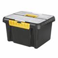 BOX UTILE GRANDE CON PORTA ATTREZZI COLORE NERO/AMBRA 25LT 4