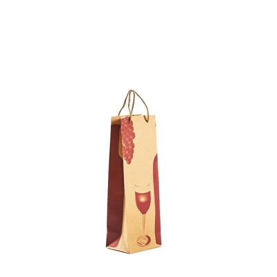 BUSTA KRAFT AVANA CALICE BORDEAUX 1 BOTTIGLIA 12 X 35 CM