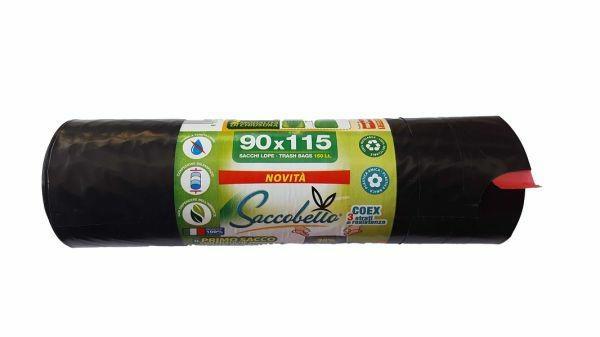 BUSTE ROTOLO 90X115CM 150LT CONF.10PZ EXTRA FORTE NERO