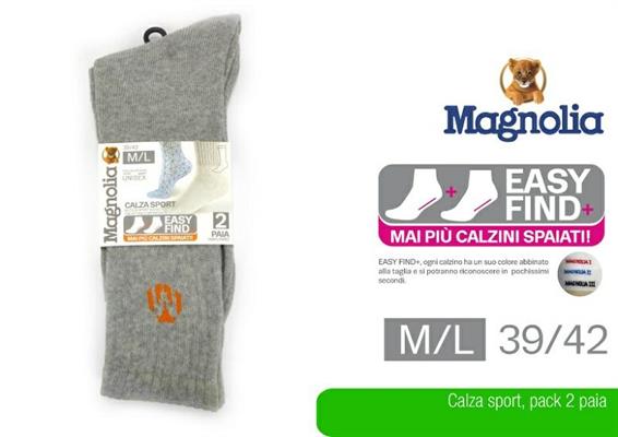 CALZINO SPORT GRIGIO MIS. M/L CONF. 2 PZ