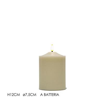 CANDELA AVORIO CON LUCE LED H 12 CM A BATTERIA