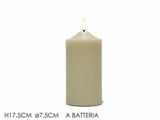 CANDELA AVORIO CON LUCE LED H 17,5 CM A BATTERIA