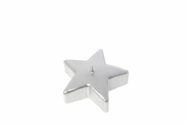 CANDELA STELLA IN CERA METALLIC 9XH3CM COLORE ARGENTO