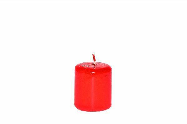 CANDELA PILLAR LUCID 5XH5,7CM COLORE ROSSO