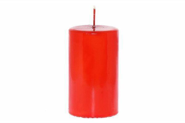 CANDELA PILLAR LUCID D. 9XH15CM COLORE ROSSO