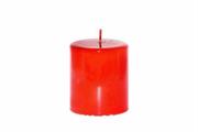 CANDELA PILLAR LUCID D. 9XH10CM COLORE ROSSO