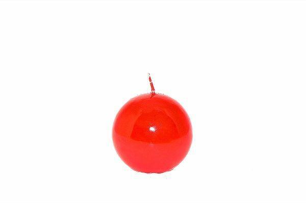 CANDELA SFERA LUCID D.6CM COLORE ROSSO