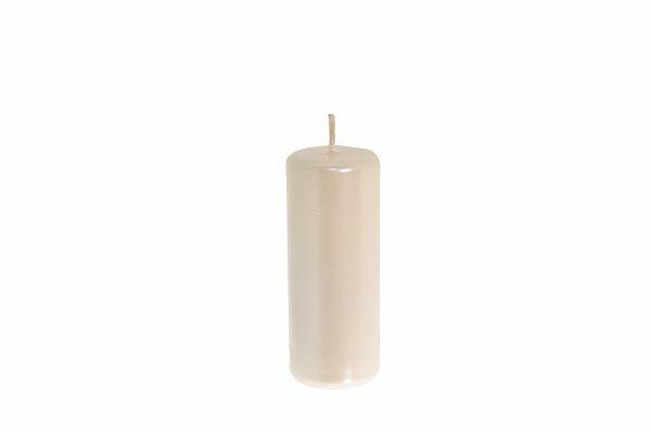 CANDELA PILLAR LUCID D. 4XH10CM COLORE MADREPERLA