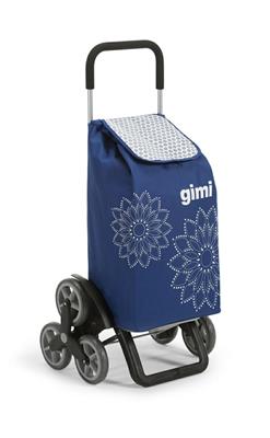 CARRELLO PORTASPESA TRIS FLORAL COL. BLU