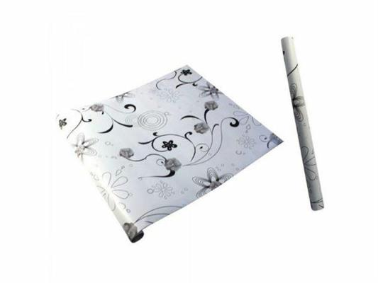 ROTOLO CARTA ADESIVA 150X45CM DECORO FIORE BLACK