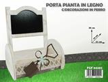 CASPO PORTAPIANTA IN LEGNO CON LAVAGNA