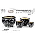 CASPO SET 4PZ DECORO PIETRE NERO