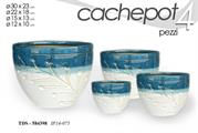 CASPO SET 4PZ DECORO BLU SFUMATO