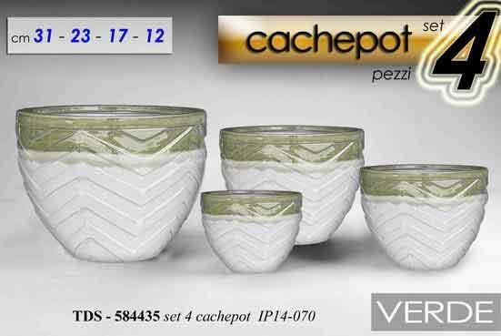 CASPO SET 4PZ DECORO FASCIA VERDE