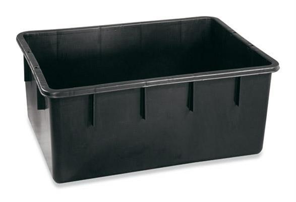 CASSA RETTANGOLARE IN PLASTICA 160LT COLORE NERO