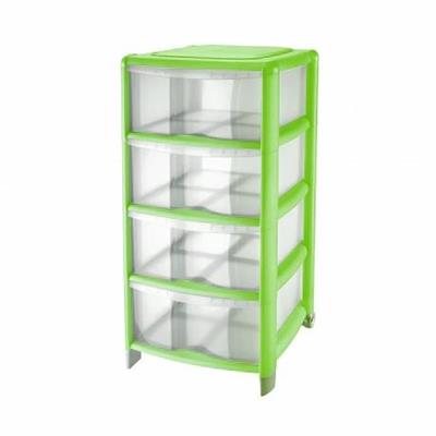 CASSETTIERA BAMBU' 4 ALTI VERDE 38,5 X 39,5 X H86 CM