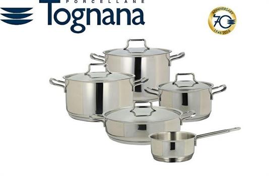 BATTERIA PENTOLE GRANCUCINA VANITOSA INOX 9PZ TOGNANA