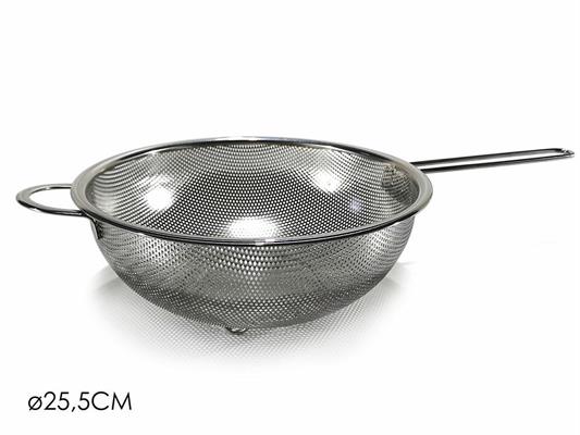 COLAPASTA ACCIAIO CON MANICO 25,5 CM