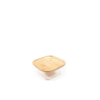 CONTENITORE VETRO BAMBOO STYLE 800 ML 15,7 X 15,7 X H6,7 CM